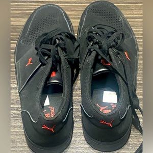 Men’s Puma Street Shoes Black w Red Trim